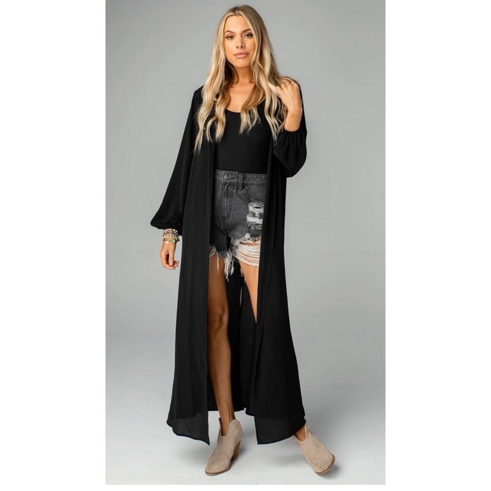 Buddy Love Black Long sleeve duster S/M